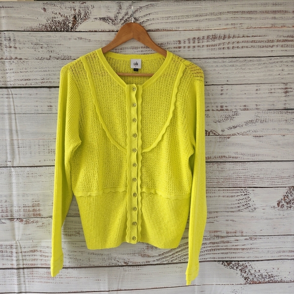 Cabi Luster cardigan lemon lime - Picture 12 of 14